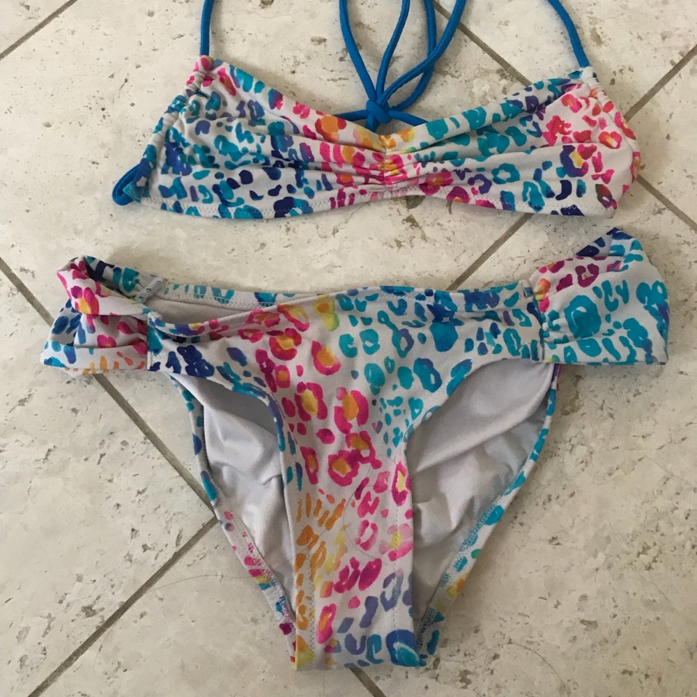 Victoria’s Secret Pink Rainbow Leopard Bikini